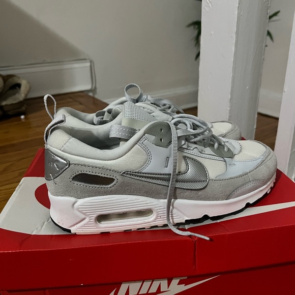 Nike Shoes - Nike Air Max 90 White and Gray Sneakers (women)